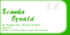 bianka ozvald business card